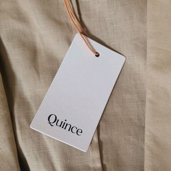 Quince Mens 100% European Linen Blazer XL New Beige Neutral Breathable Casual - Picture 3 of 13